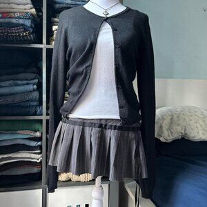 Moda International Silk Blend Black Sweater sz M